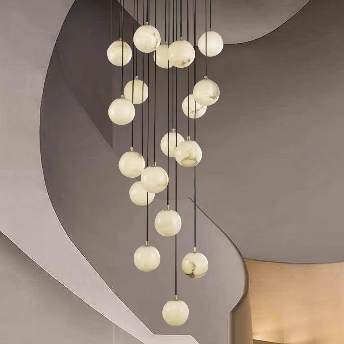 Alabaster Balls Cluster Chandelier – detail 17