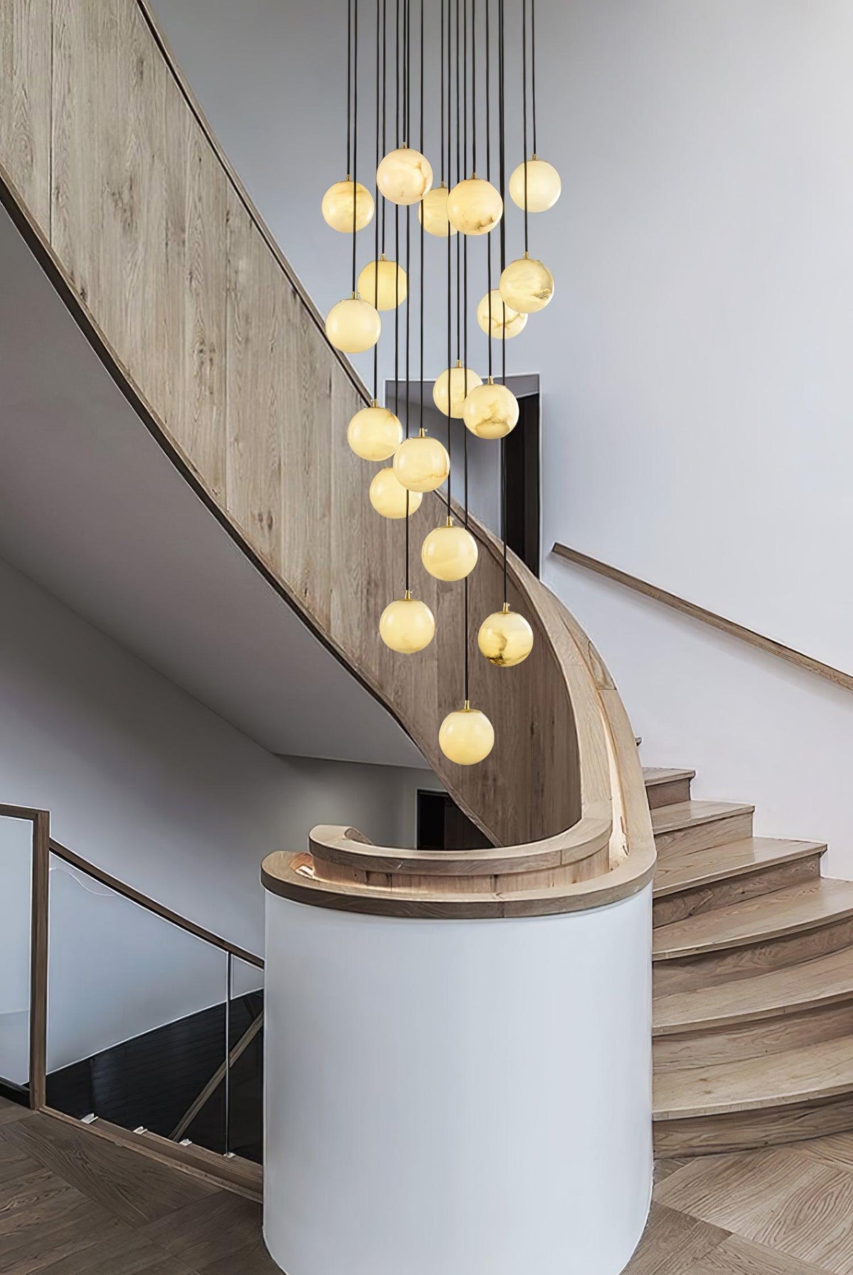Alabaster Balls Cluster Chandelier – detail 30