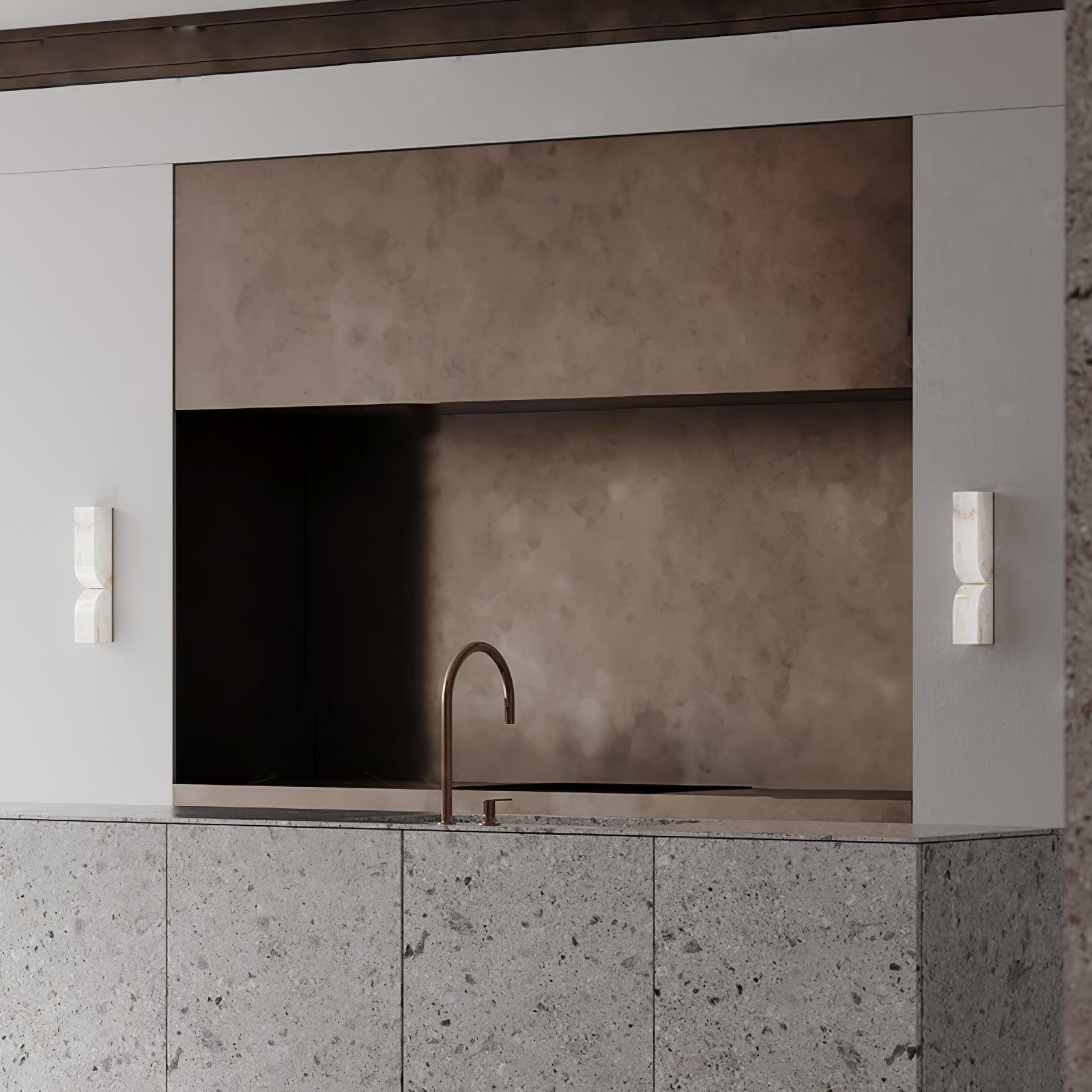 Lámpara de pared de alabastro Irelso