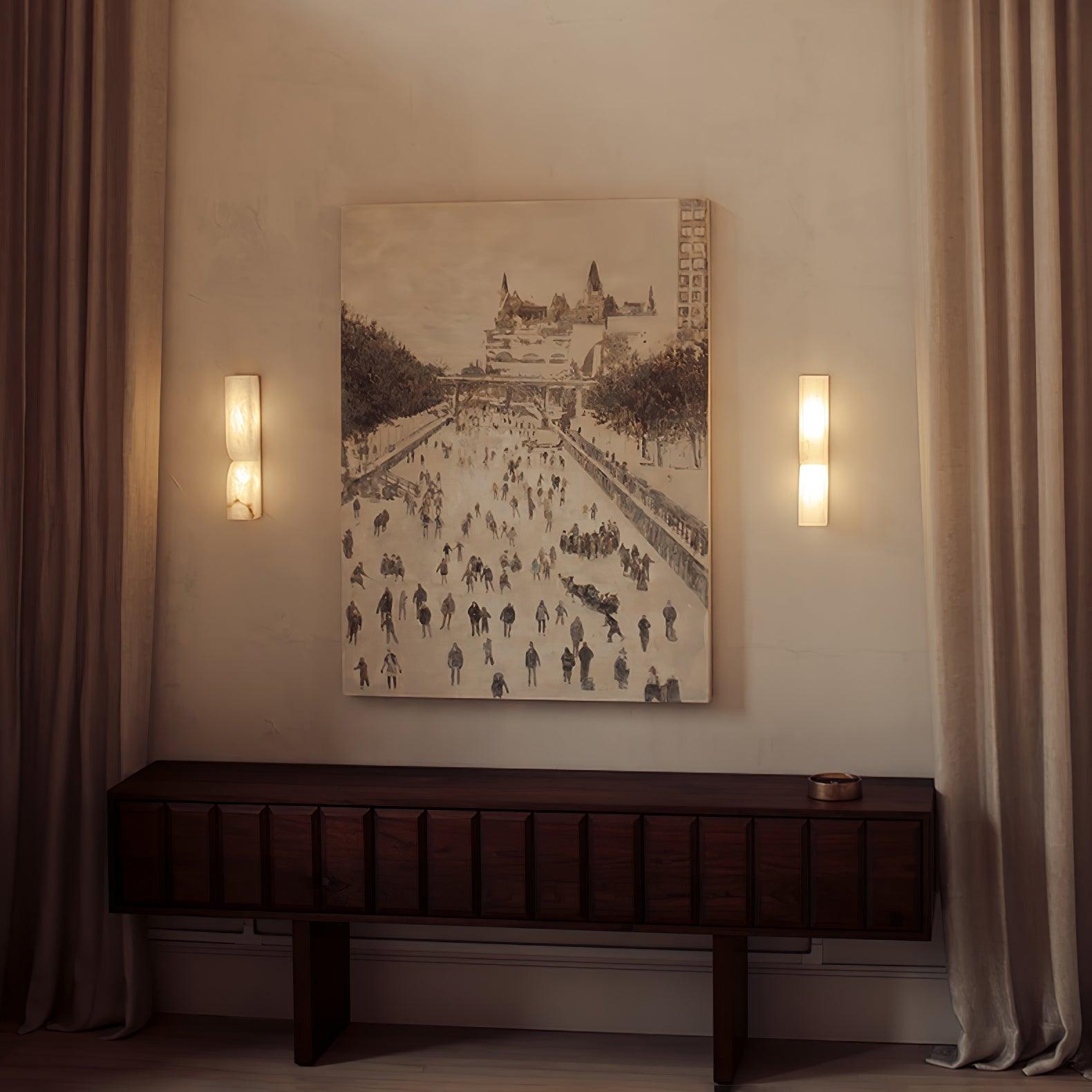 Lámpara de pared de alabastro Irelso