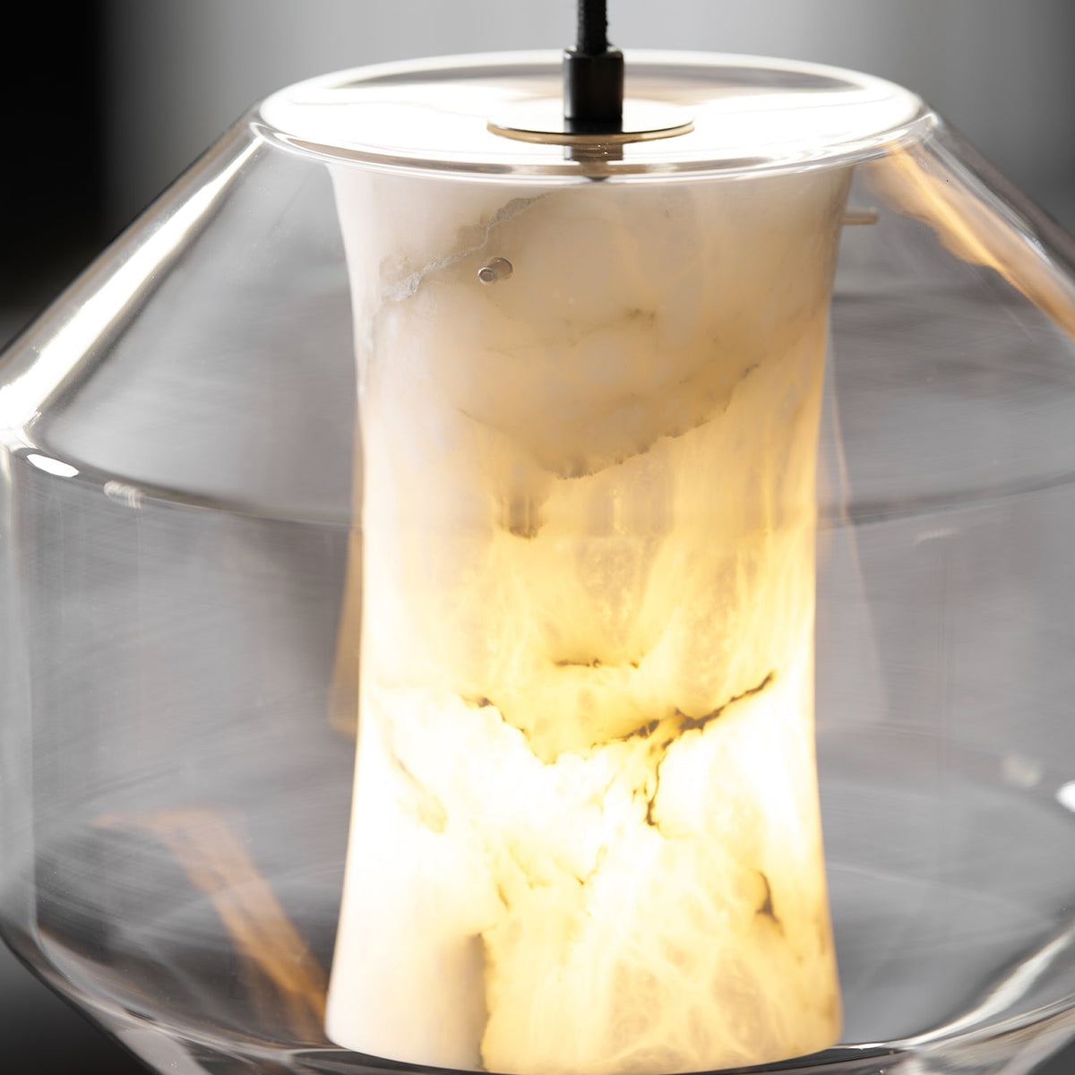 Alabaster Glass Cylinder Pendant Light – detail 31