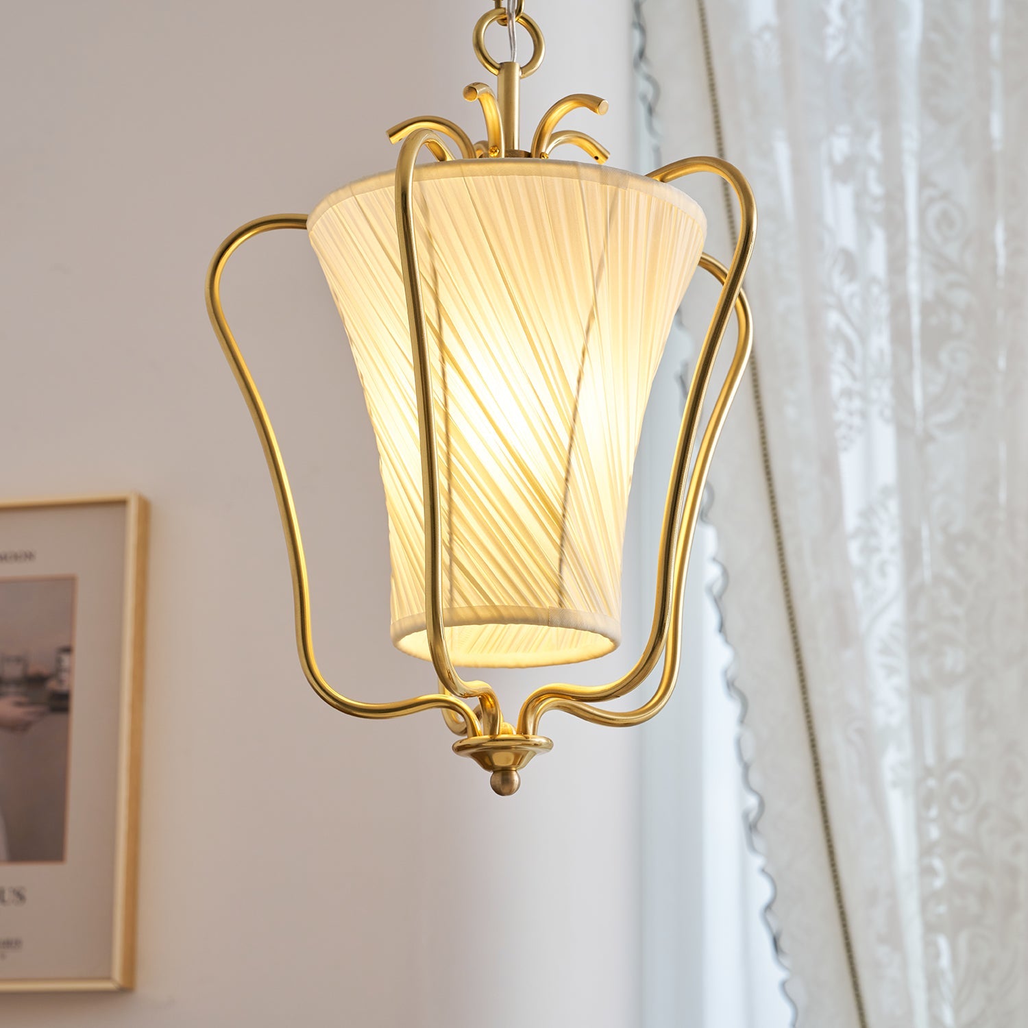 Lámpara colgante vintage Liraen