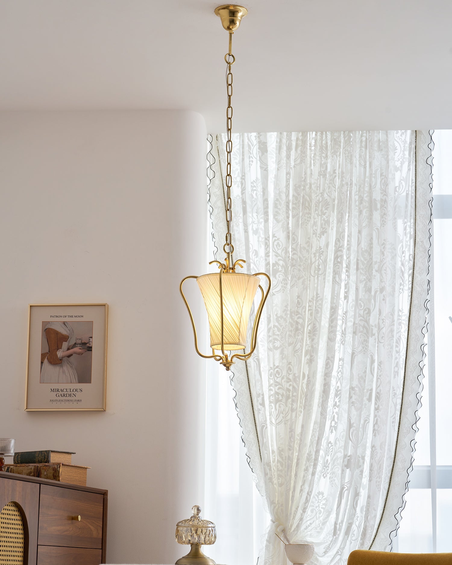 Lámpara colgante vintage Liraen
