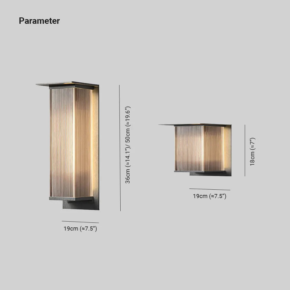 Aplique exterior rectangular Noreneo