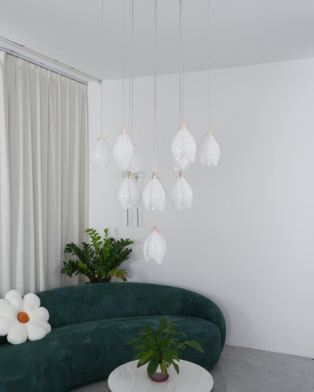 Lámpara colgante floral Calaano
