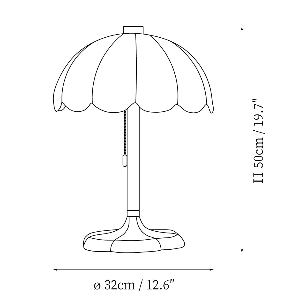 Lámpara de mesa vintage Mavilo
