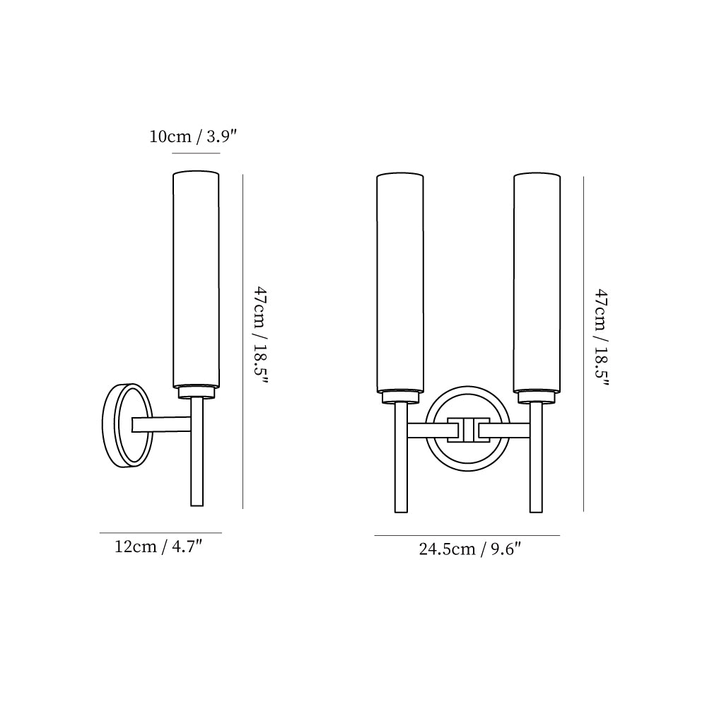 Aplique de pared tubular Aroono
