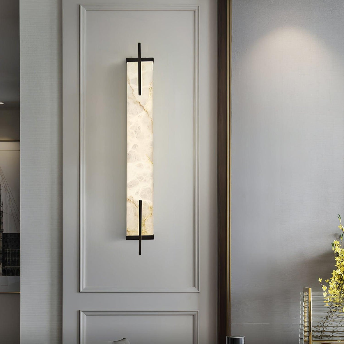 Calliope Alabaster Wall Sconce – detail 9