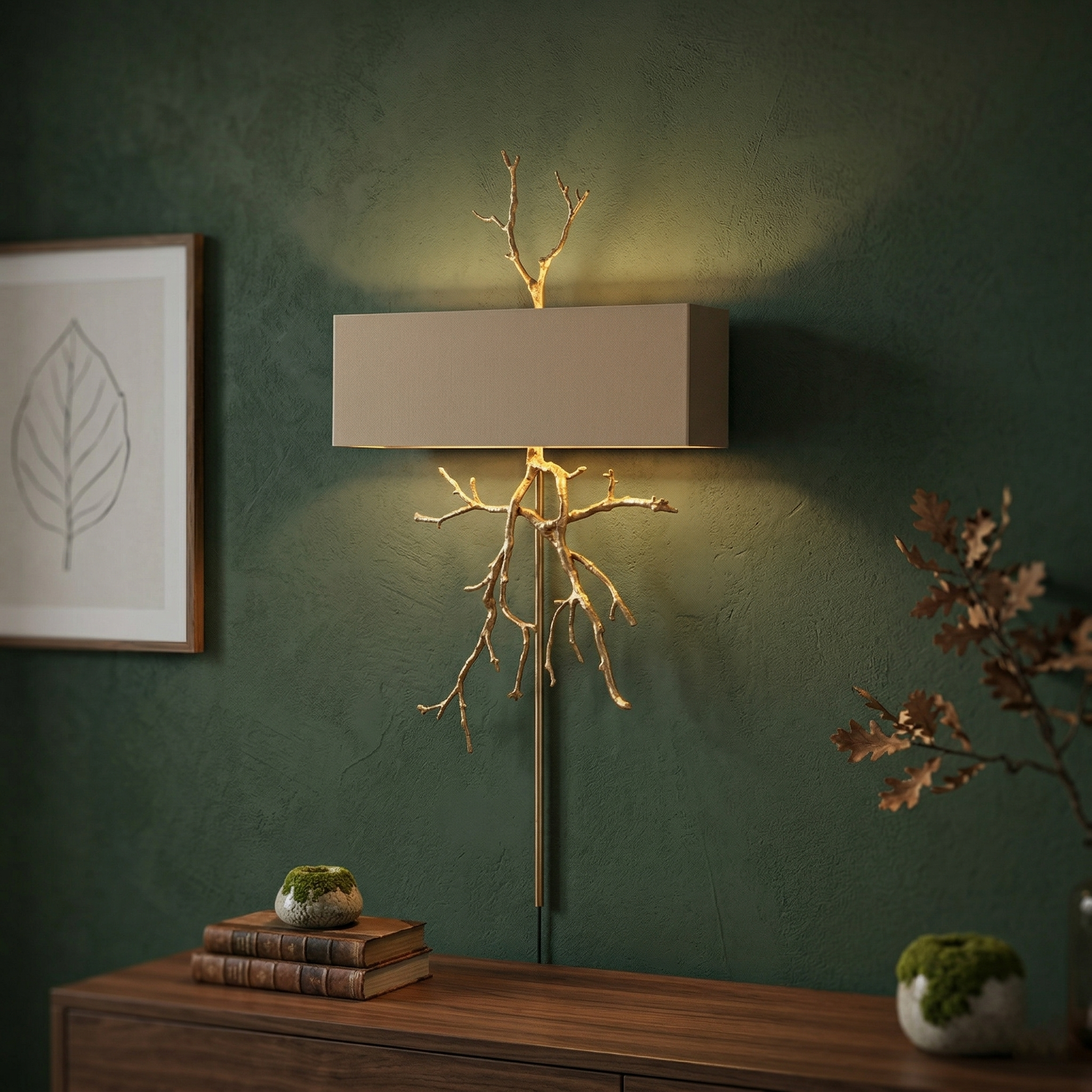 Aplique de pared escultórico Metalis