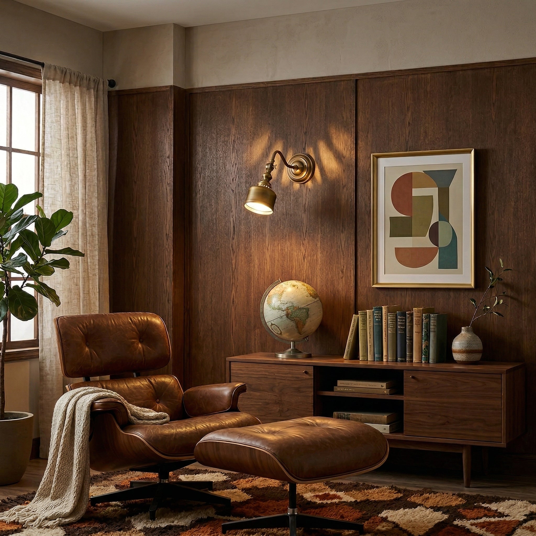 Aplique de pared vintage Nacarano