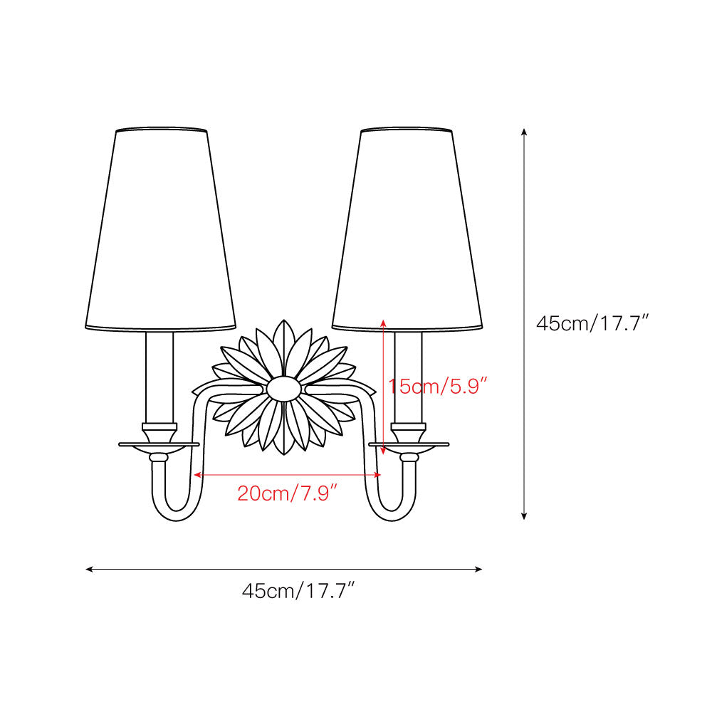 Aplique de pared doble Lirioea