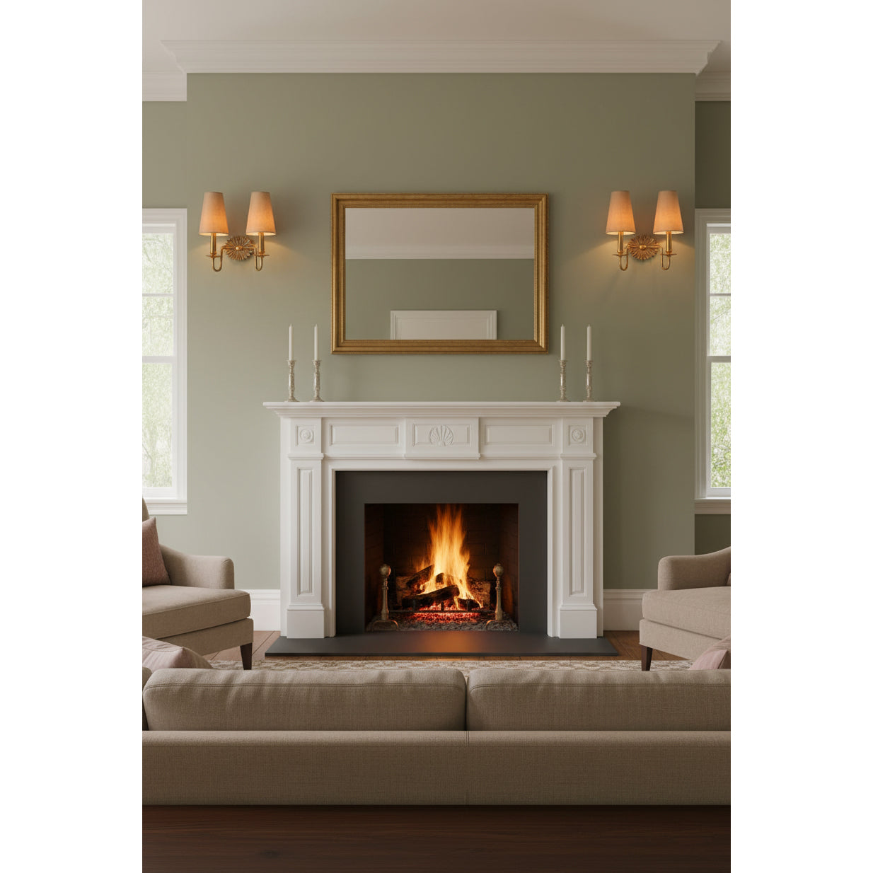 Aplique de pared doble Lirioea