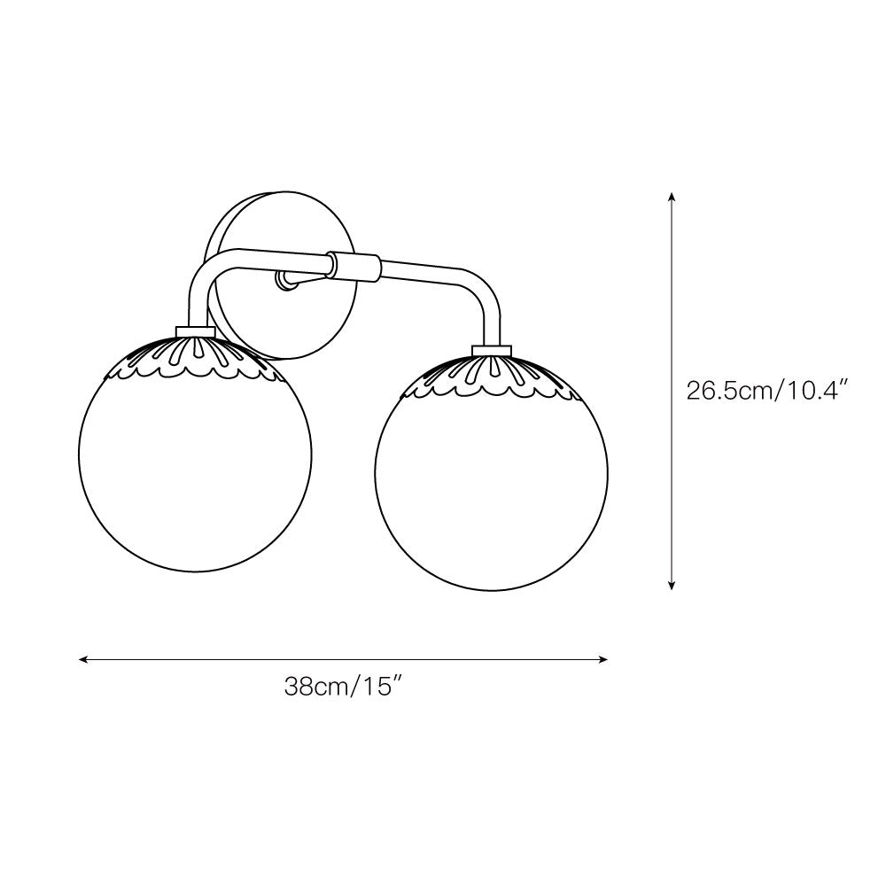 Aplique de pared globo Lisavia