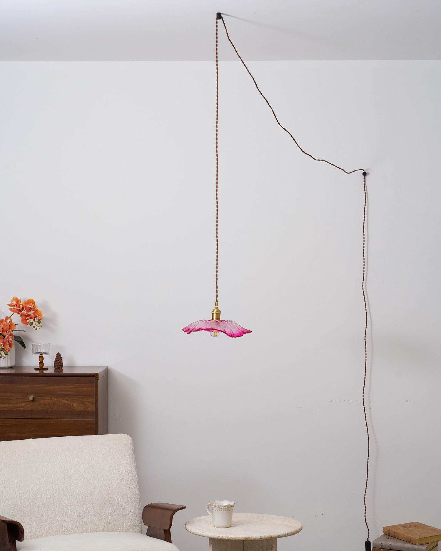Lámpara colgante flor Elsana