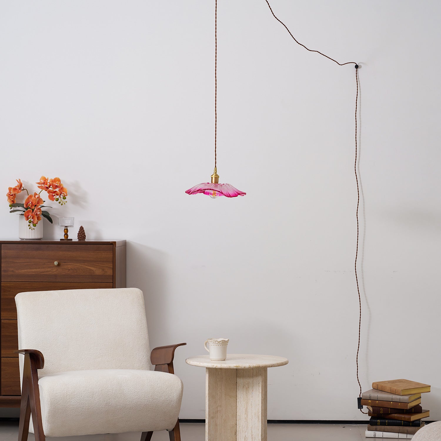 Lámpara colgante flor Elsana