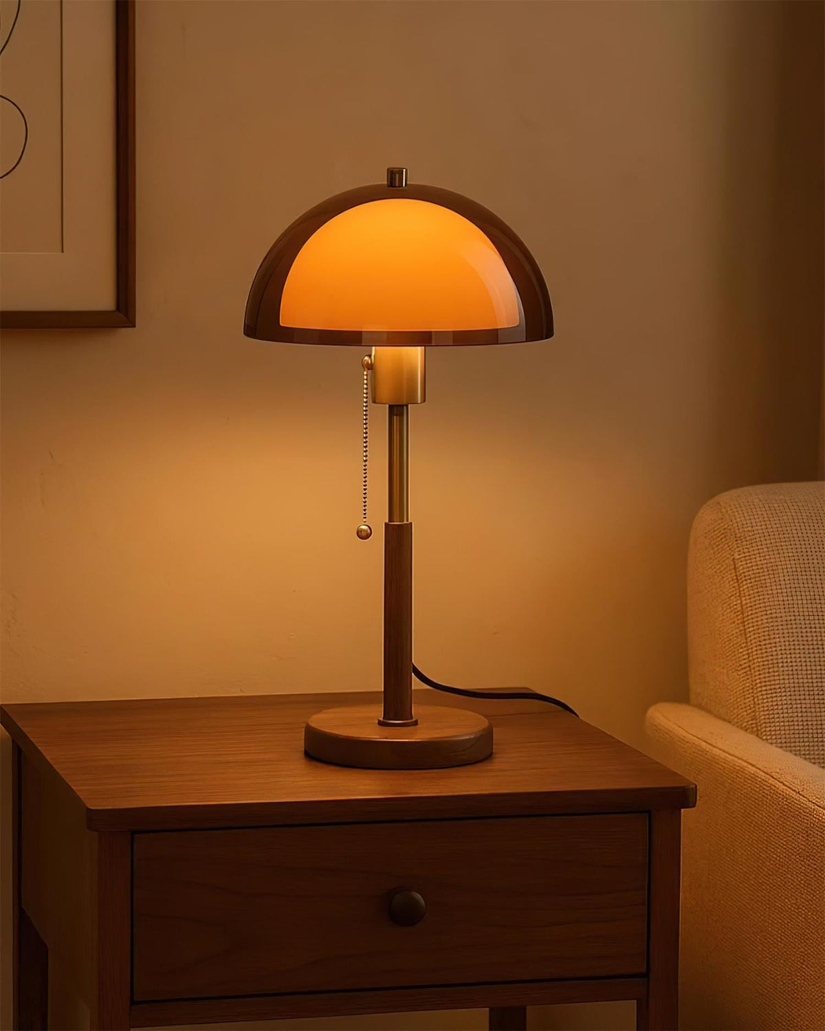 Lámpara de mesa retro Monteorio