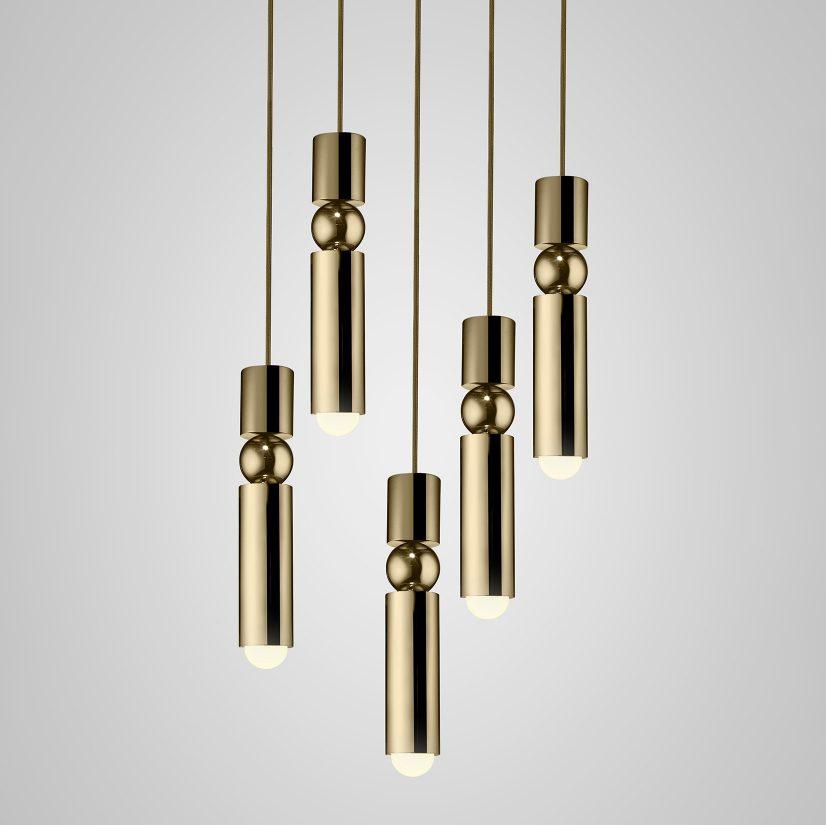 Lámpara colgante tubular Lirioara