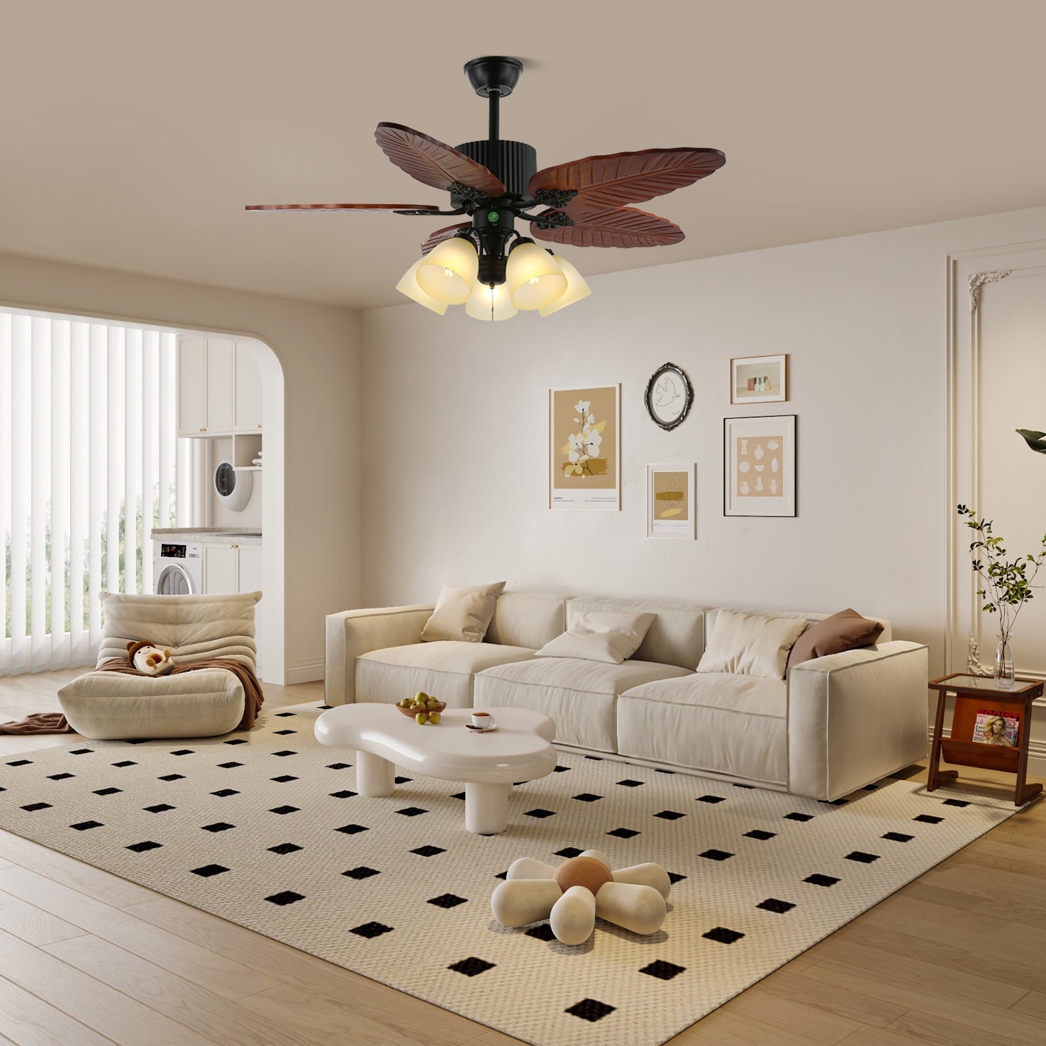 Lámpara con ventilador de techo Soriella