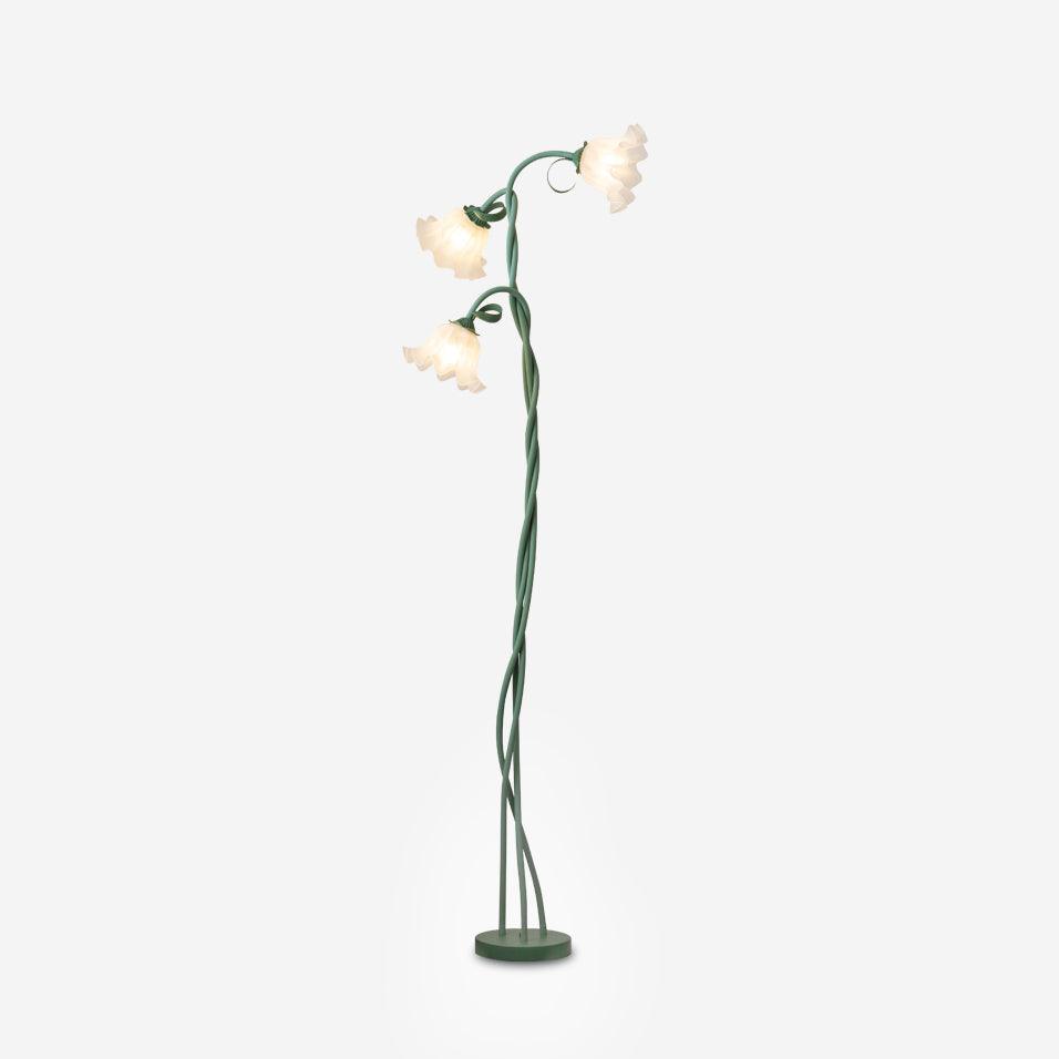 Lámpara de pie floral Cruzo