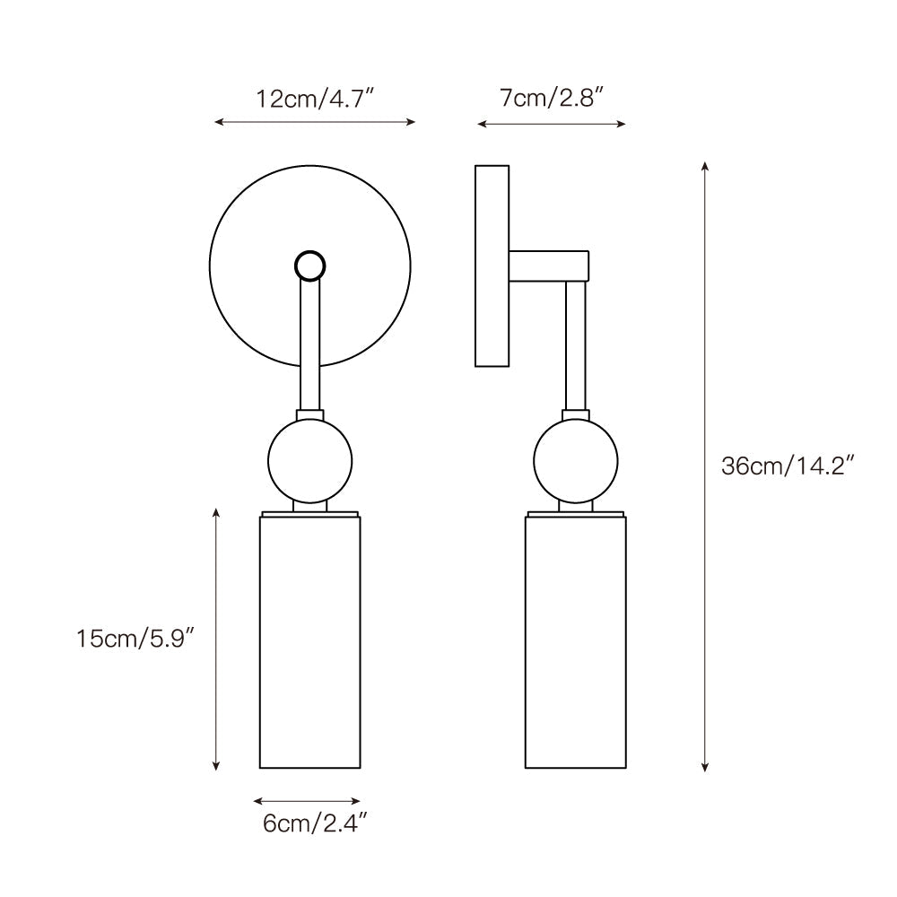 Aplique de pared Leco