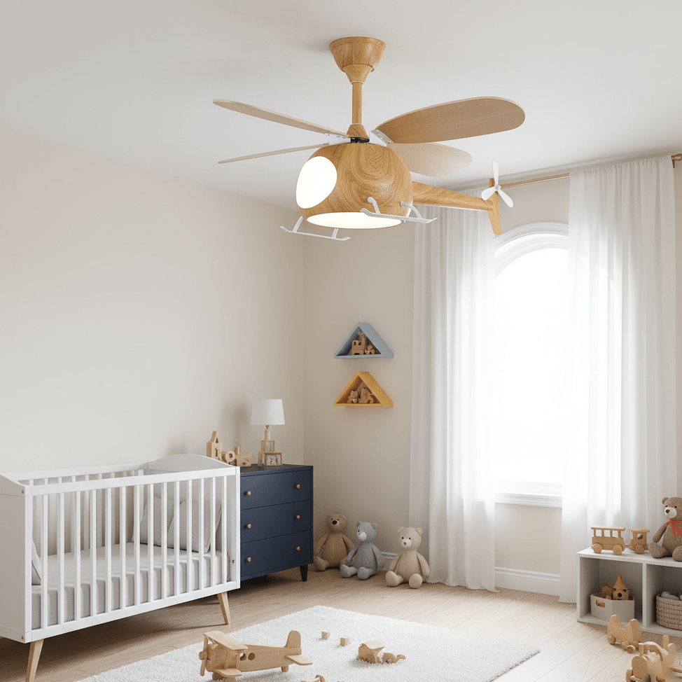 Ventilador de techo Jaraiso con forma de helicóptero