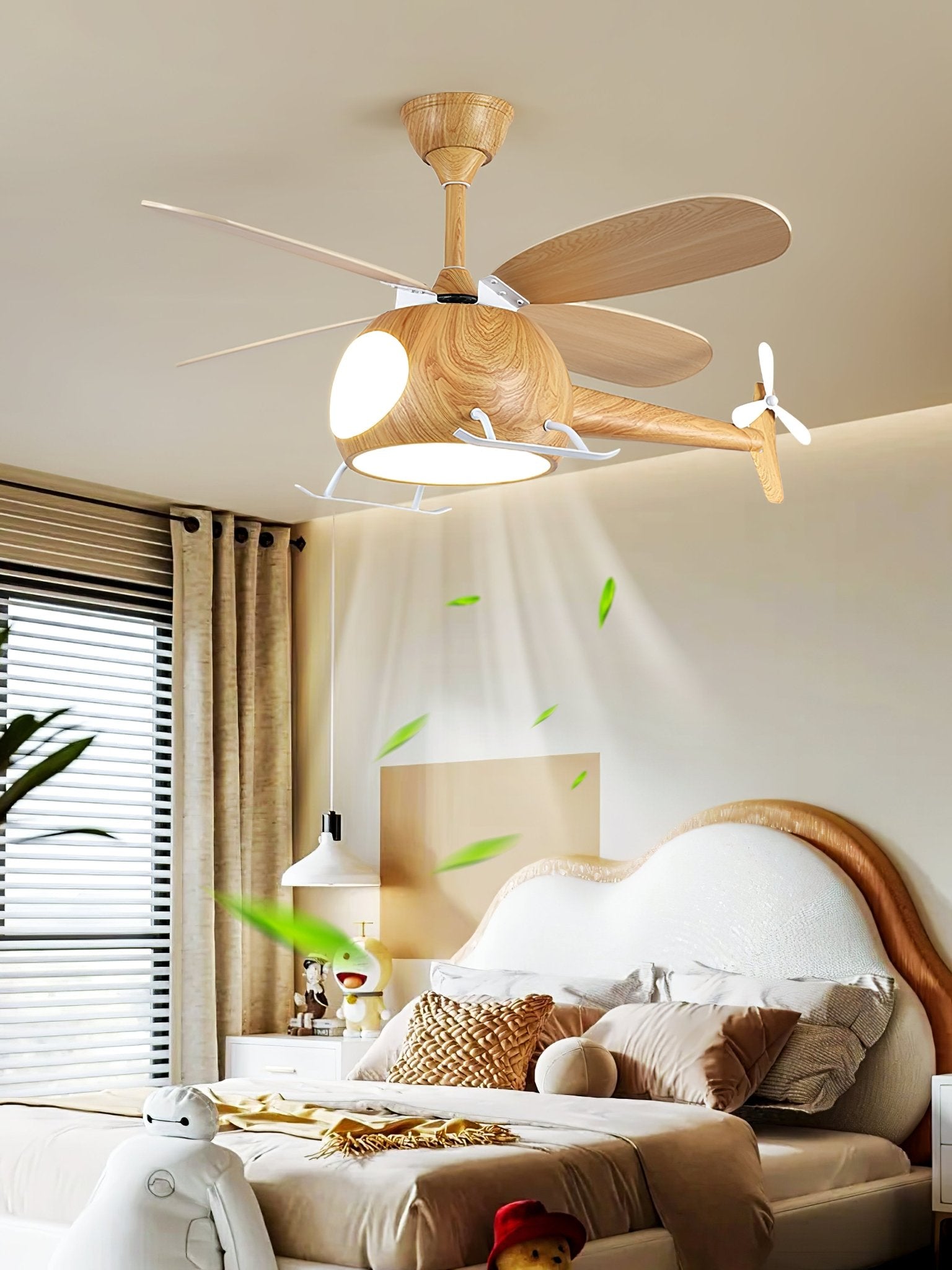 Ventilador de techo Jaraiso con forma de helicóptero