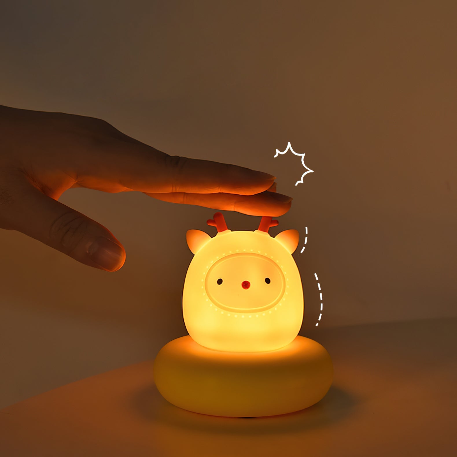 Lámpara de mesa tipo seta Fevelia