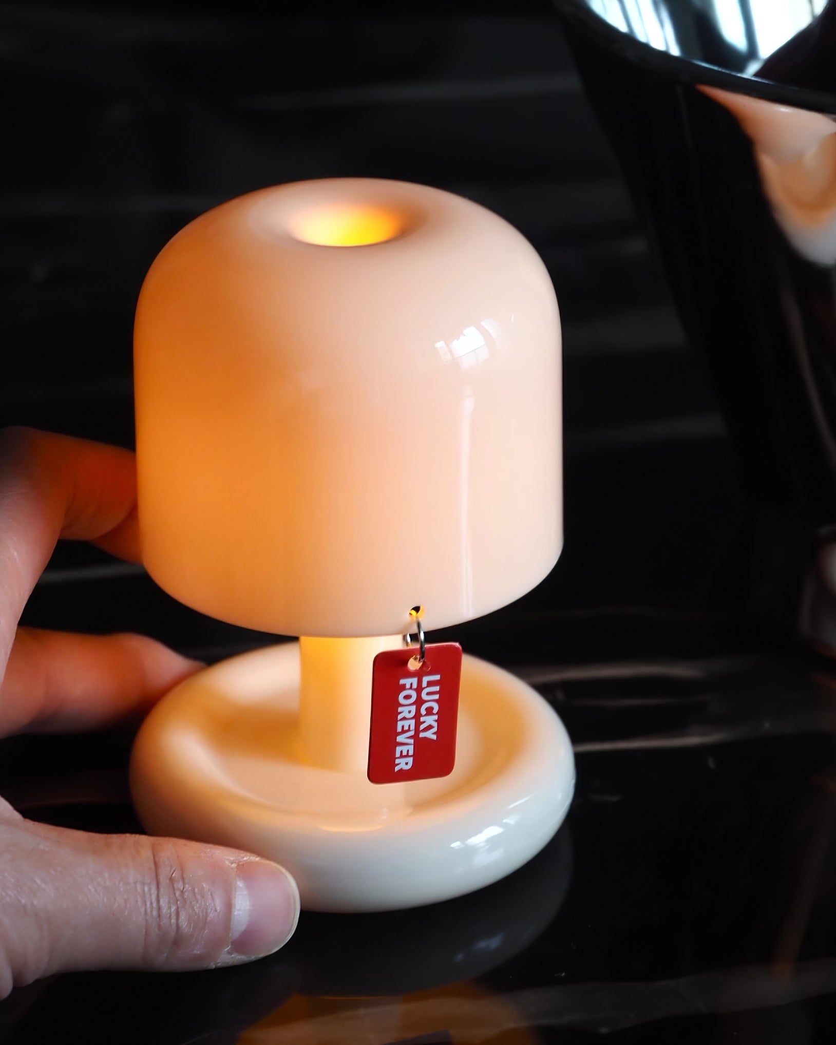 Lámpara de mesa tipo seta Fevelia