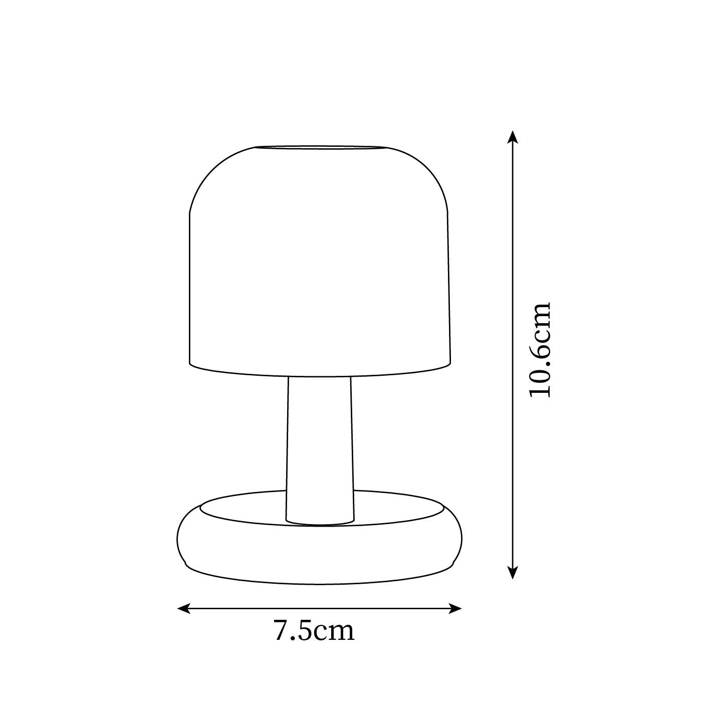 Lámpara de mesa tipo seta Fevelia