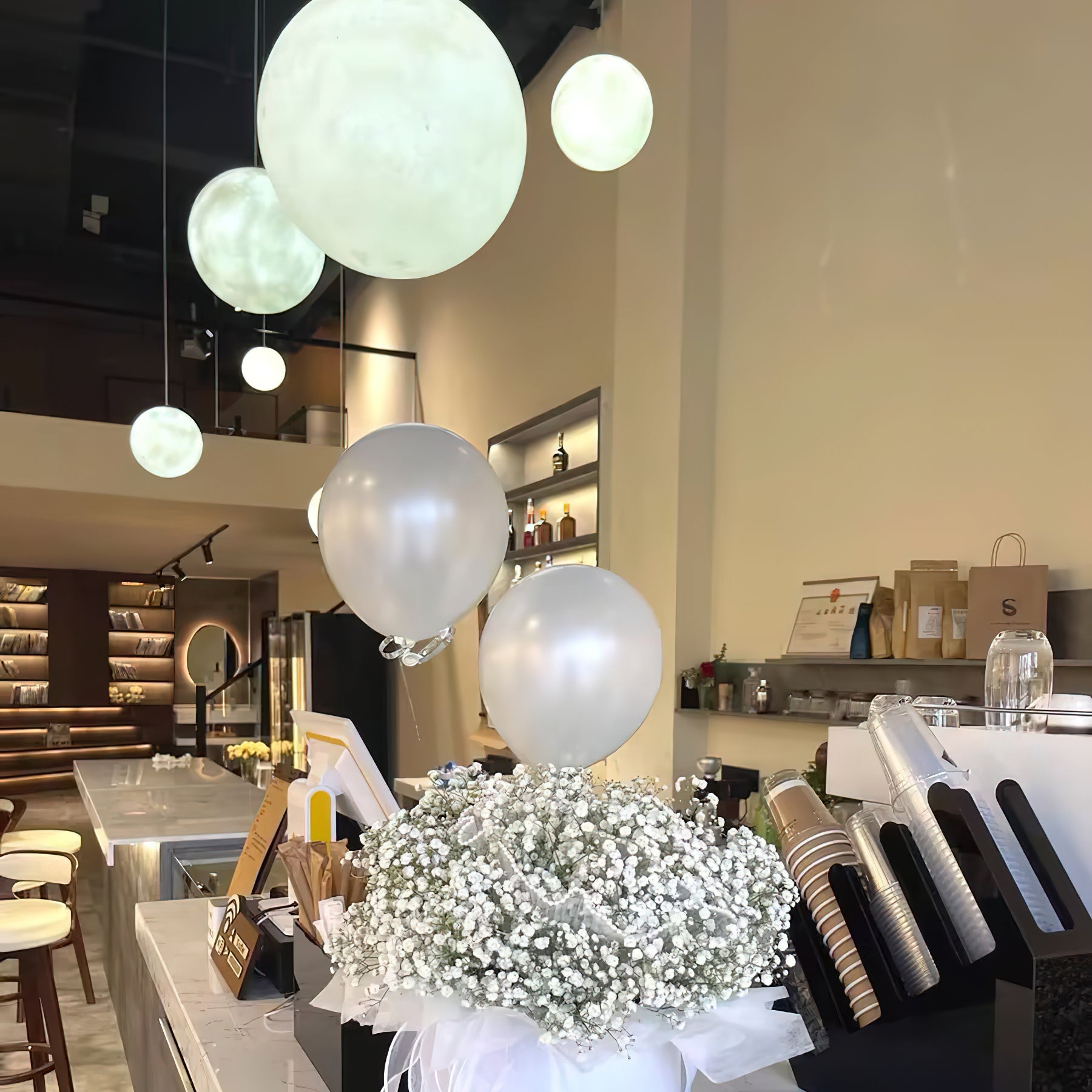 Lámpara colgante globo Alaera