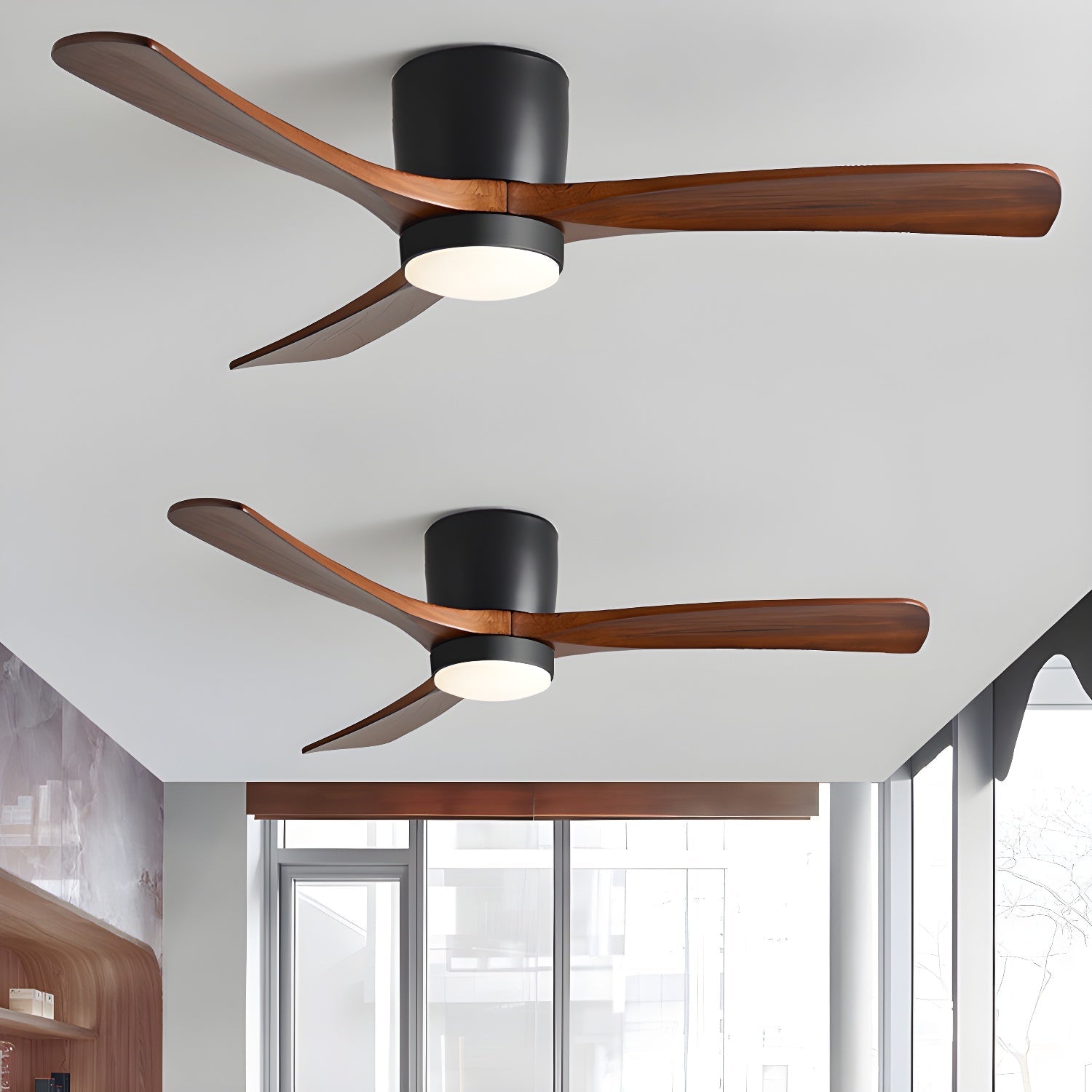 Ventilador de techo LED de madera Looma