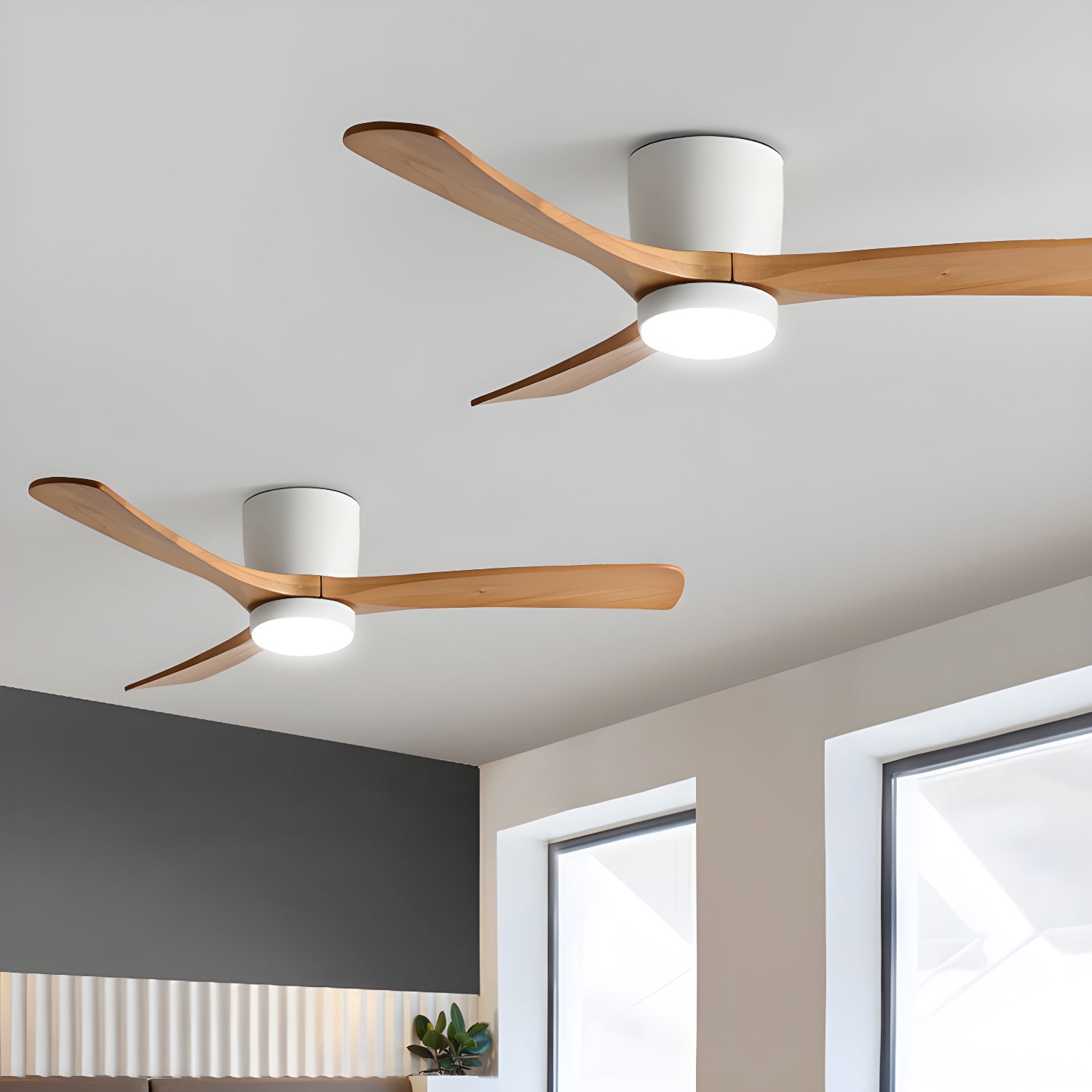 Ventilador de techo LED de madera Looma