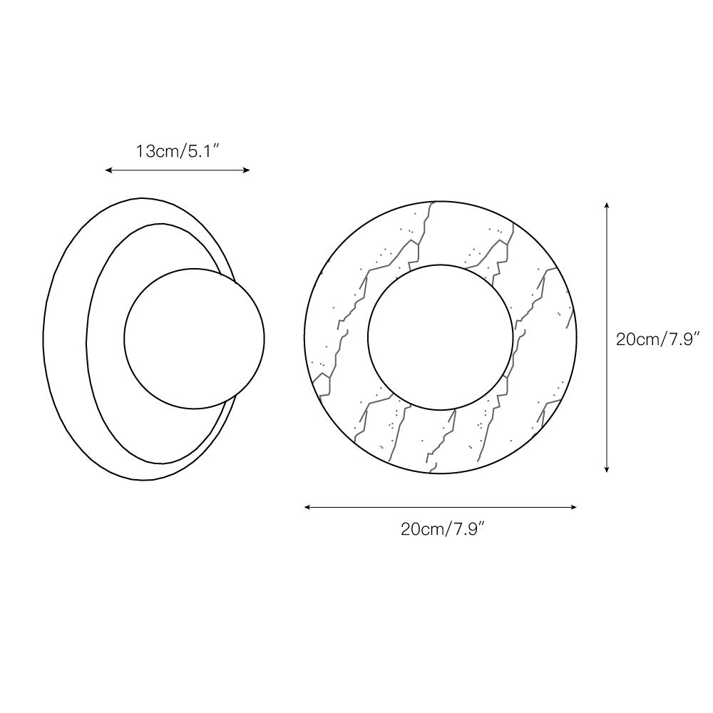 Aplique de pared globo Feliero