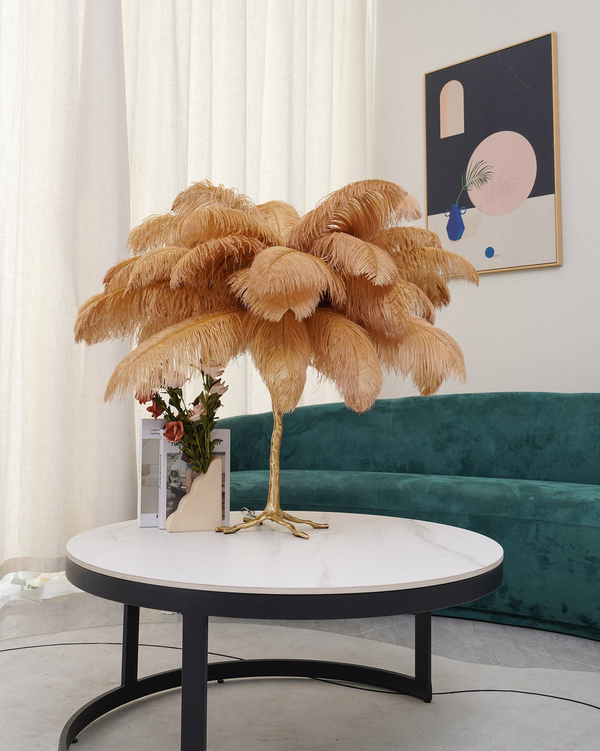 Ostrich Feather Table Lamp – detail 19