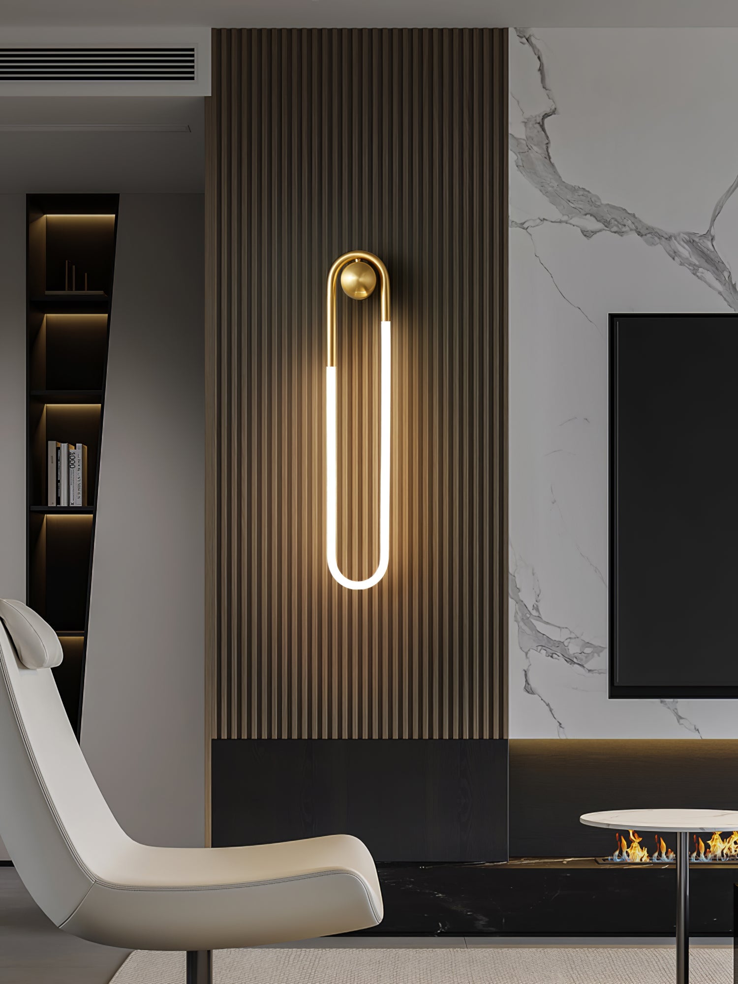 Aplique de pared curvo Marar