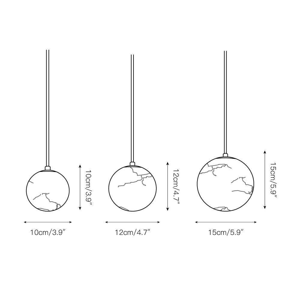 Lámpara colgante globo Dulceiz