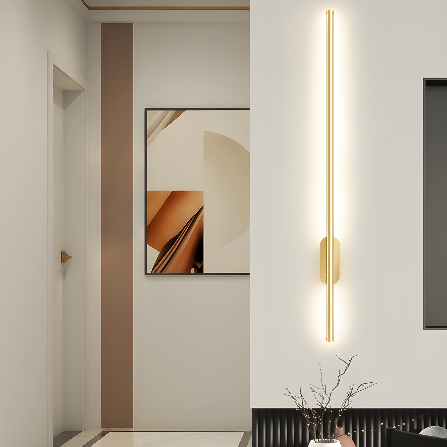 Aplique de pared lineal Gamonna