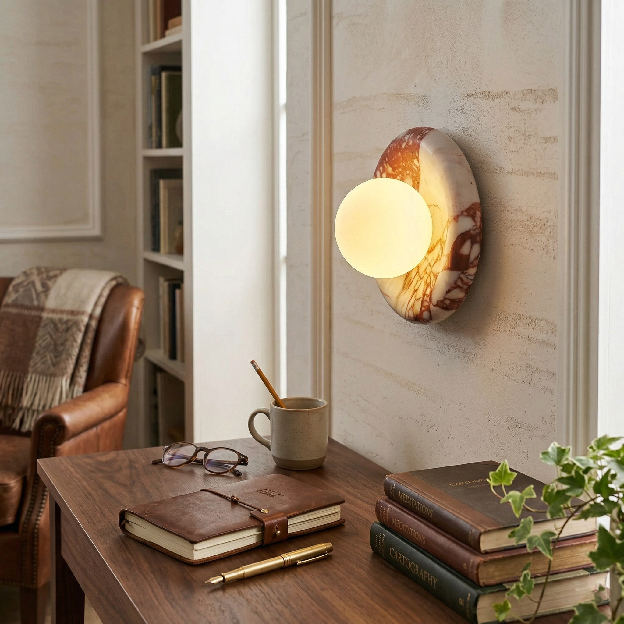 Aplique de pared globo Bori