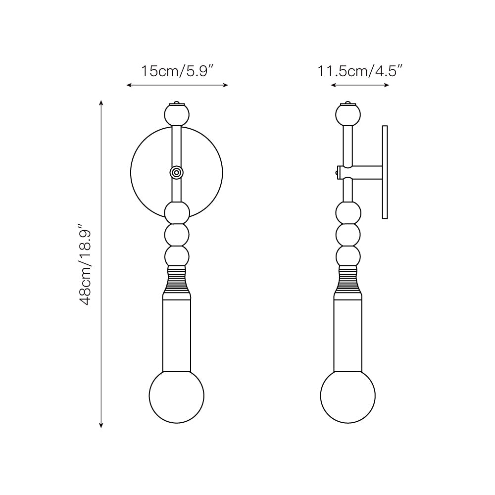 Aplique de pared Auraay