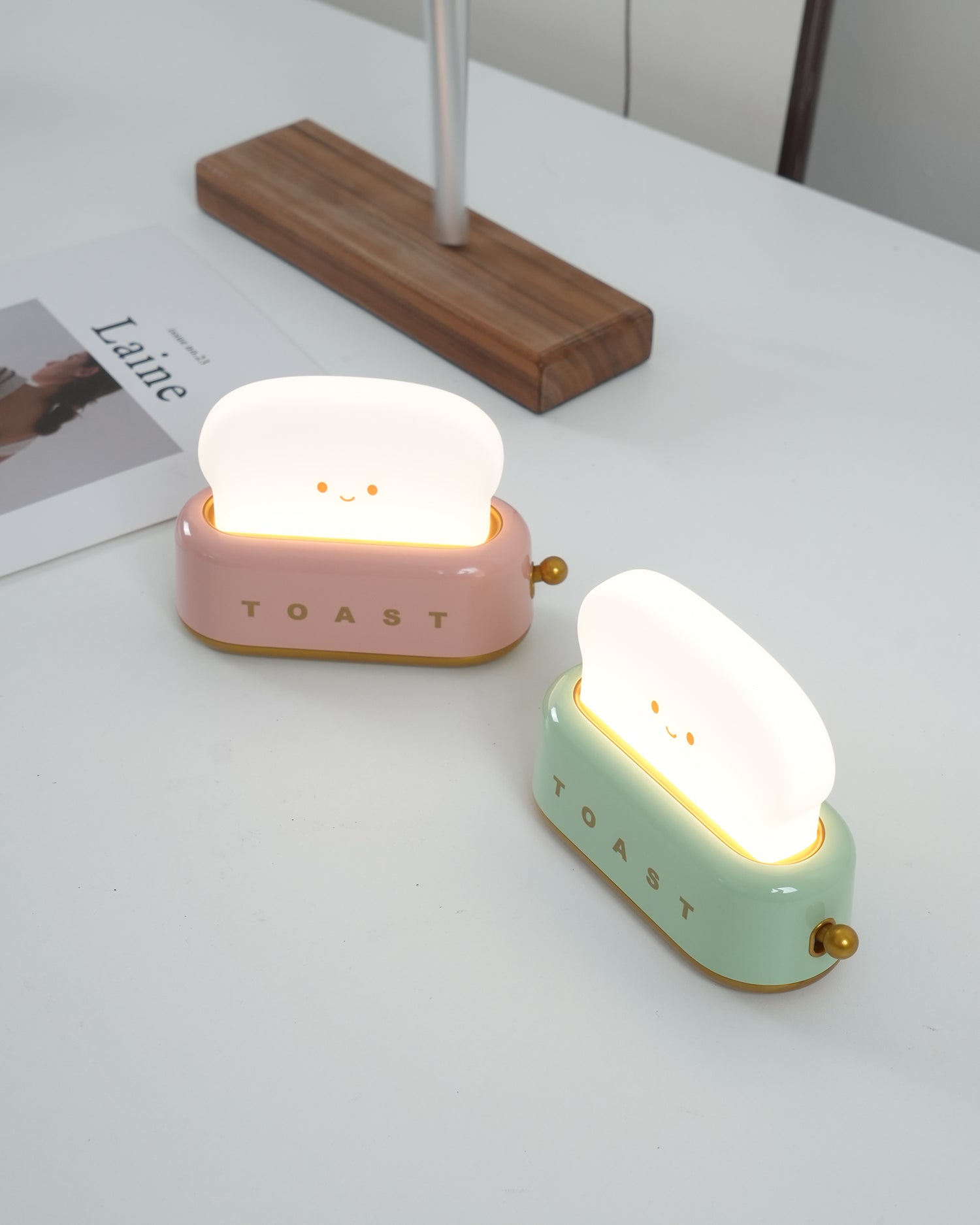 Lámpara de mesa retro Cruzio