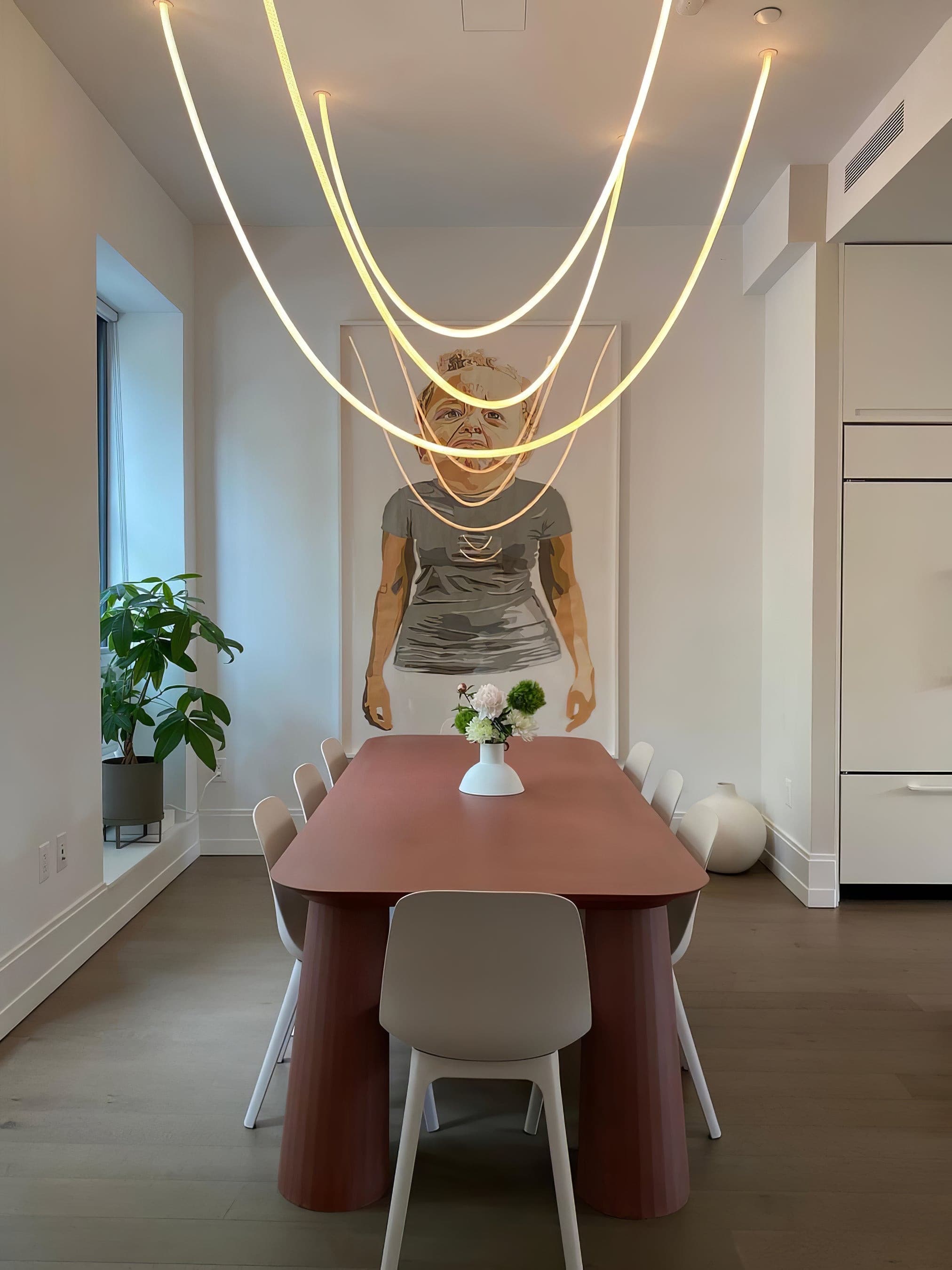 Lámpara colgante flexible Gemaeva