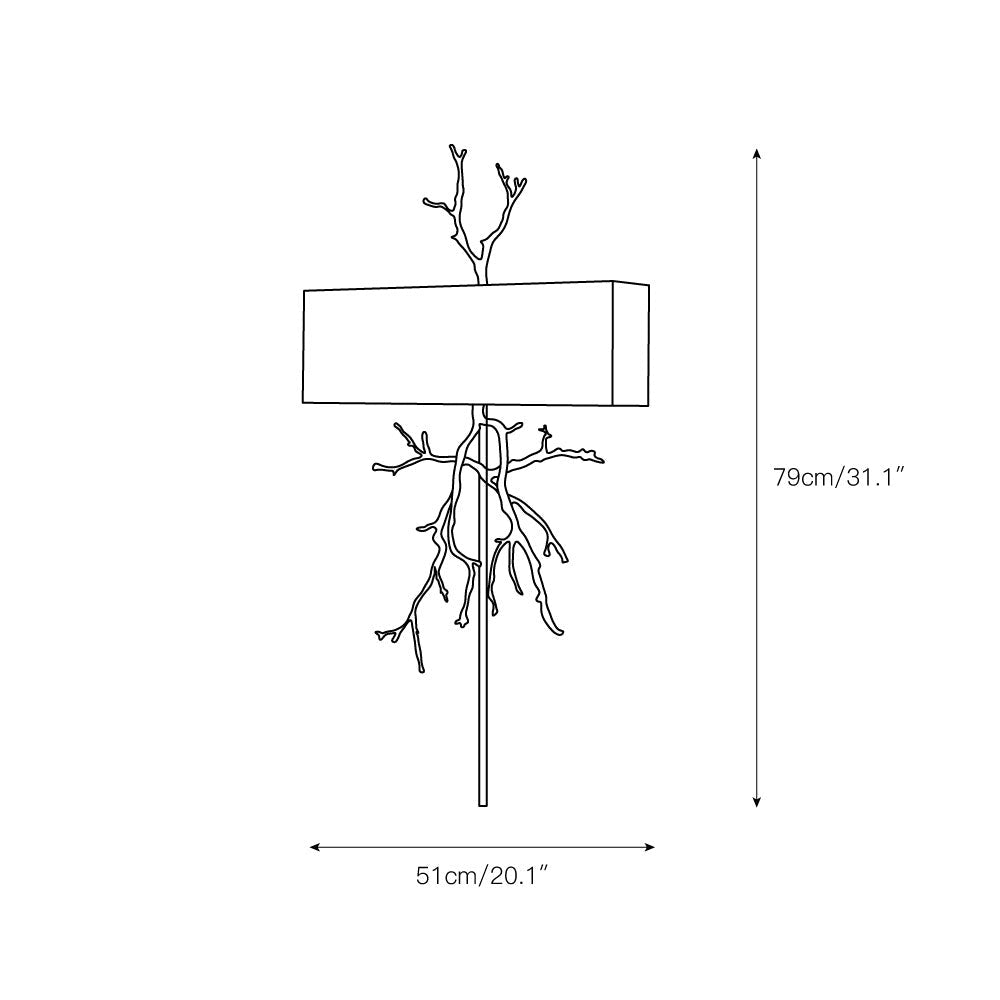 Aplique de pared escultórico Metalis