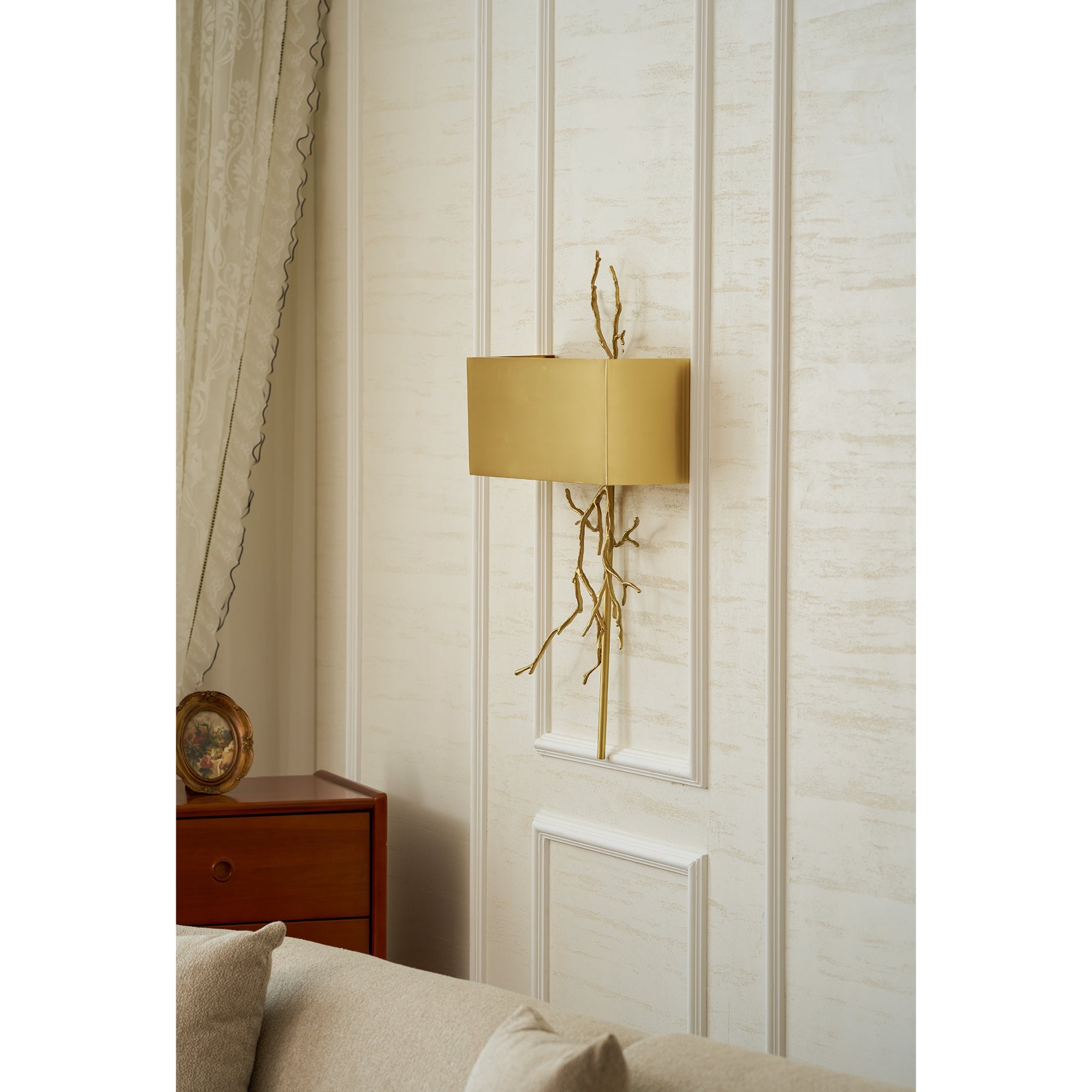 Aplique de pared escultórico Metalis