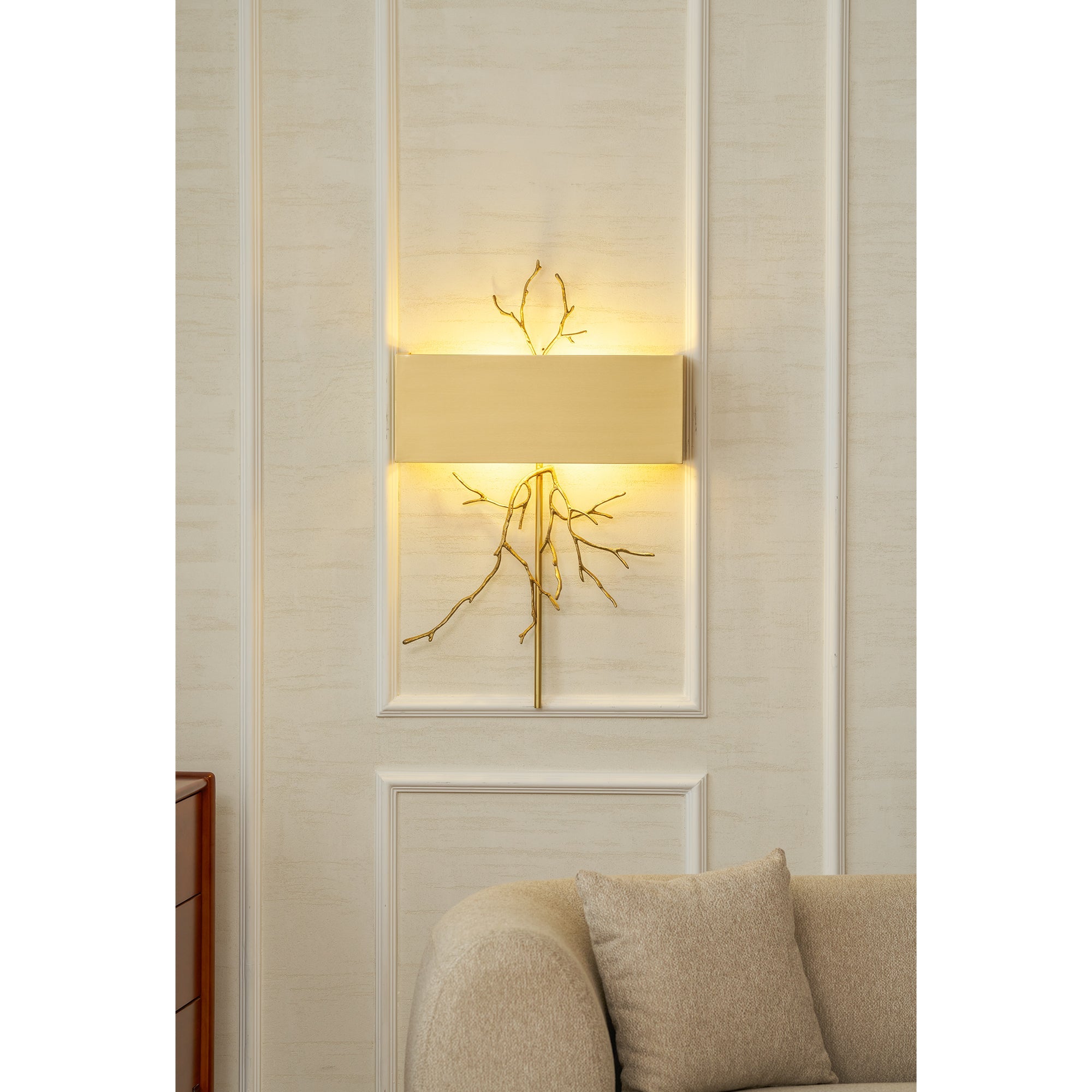 Aplique de pared escultórico Metalis