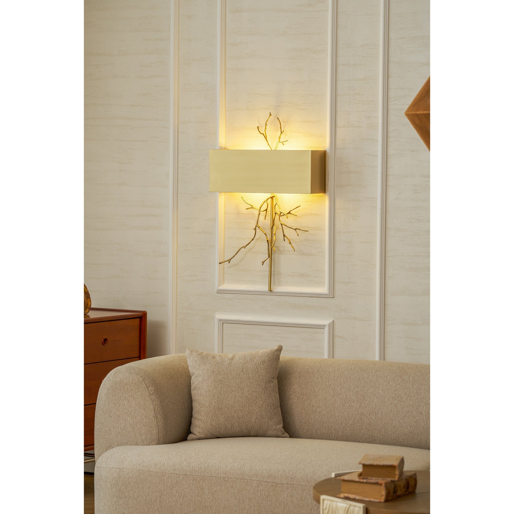 Aplique de pared escultórico Metalis