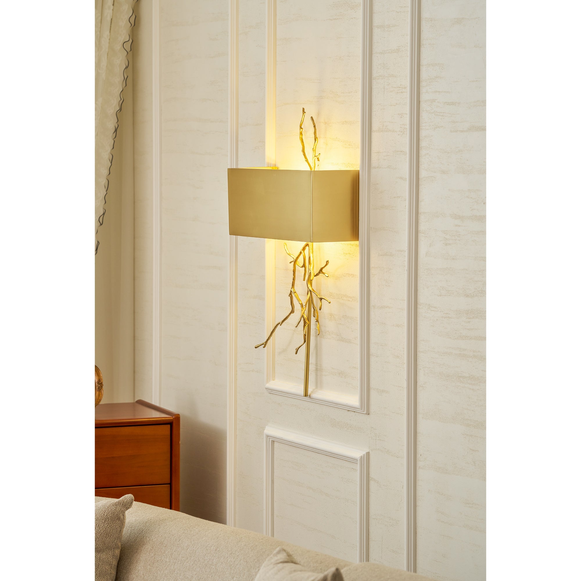Aplique de pared escultórico Metalis