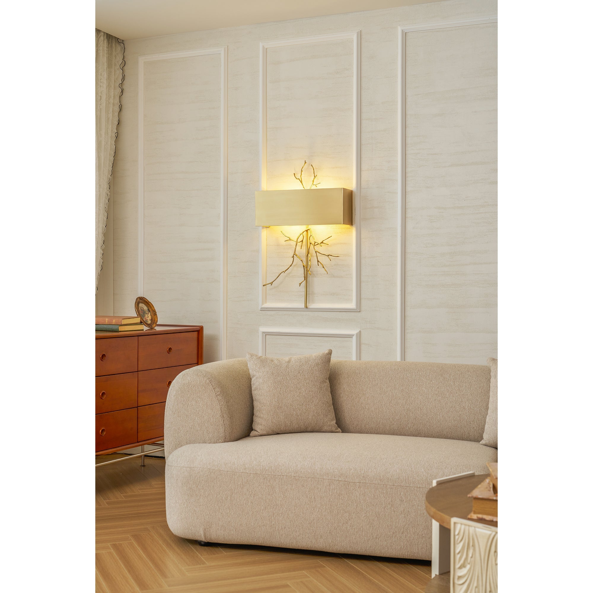 Aplique de pared escultórico Metalis