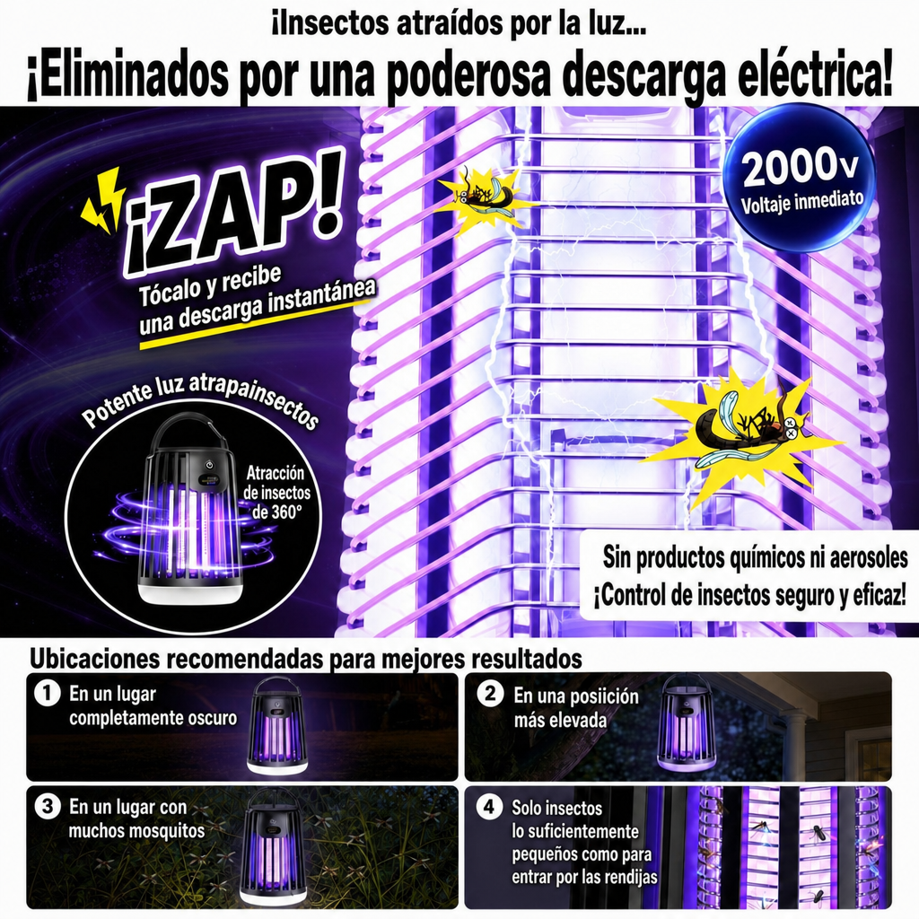 Lámpara eléctrica antimosquitos Mielira