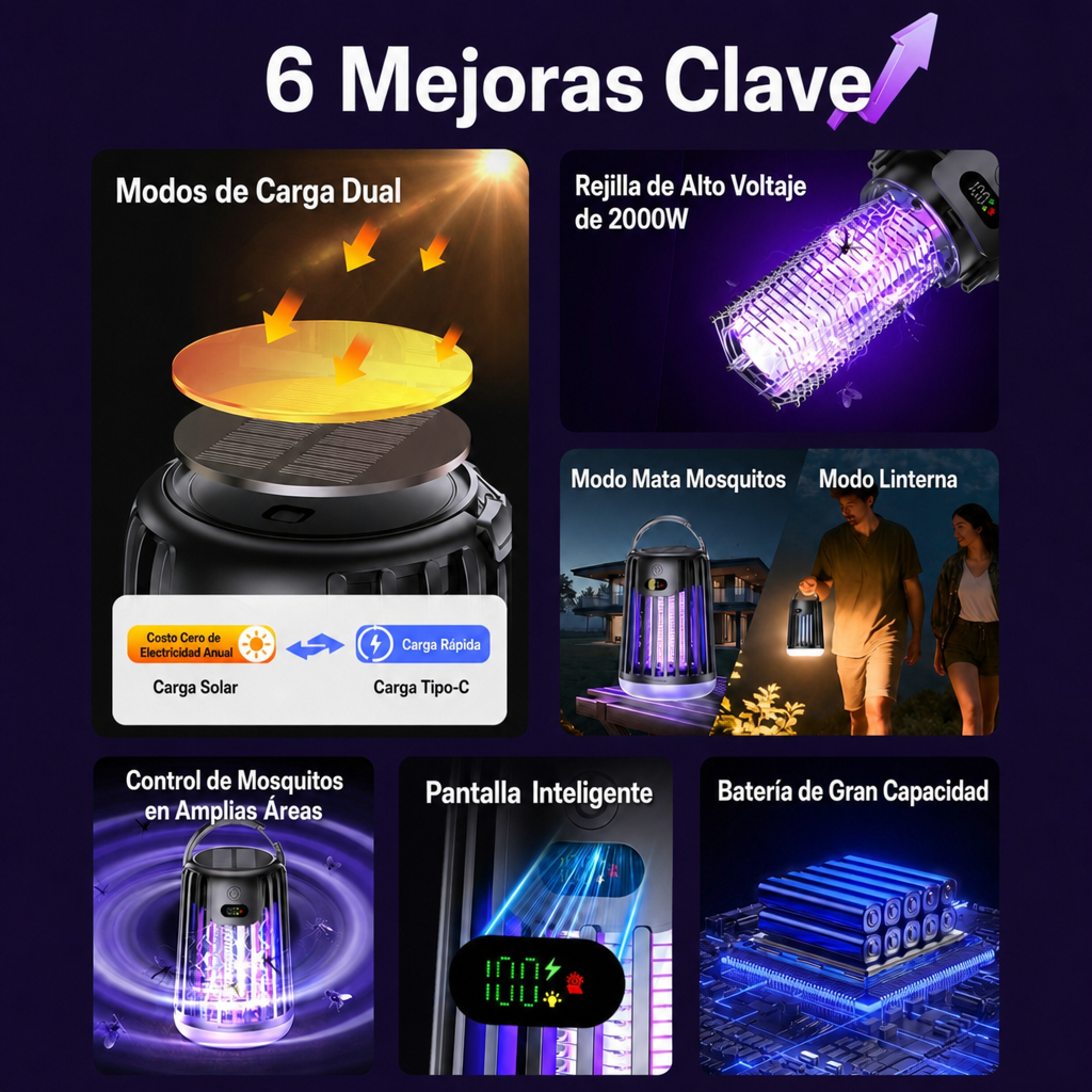 Lámpara eléctrica antimosquitos Mielira