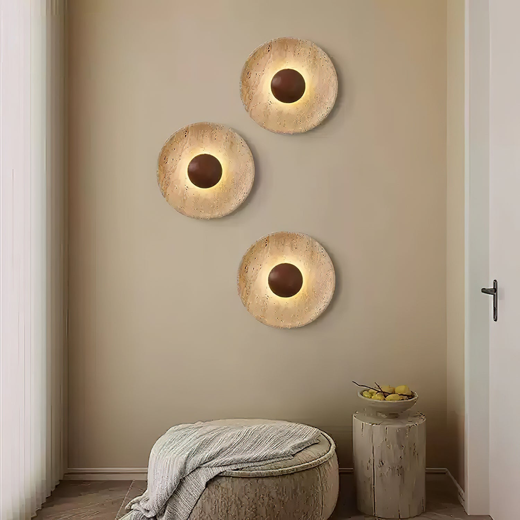 Lámpara de pared Tello de travertino